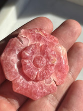 Load image into Gallery viewer, Rhodochrosite Lotus Flower Carving #6
