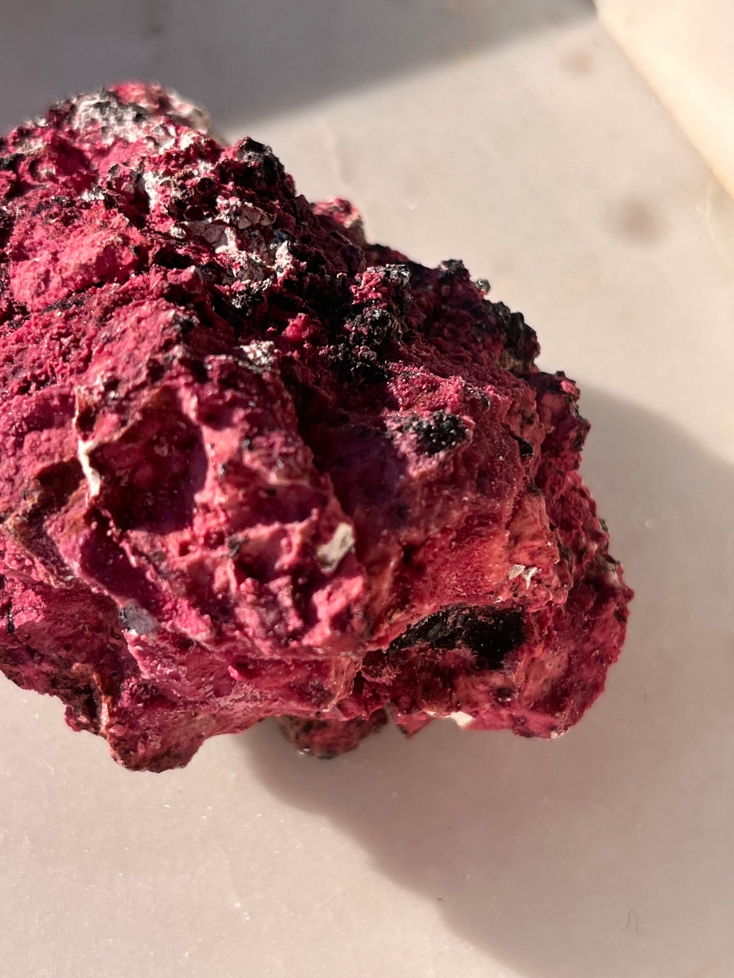 Rare “Red Velvet” Variscite in Limestone Specimen #7