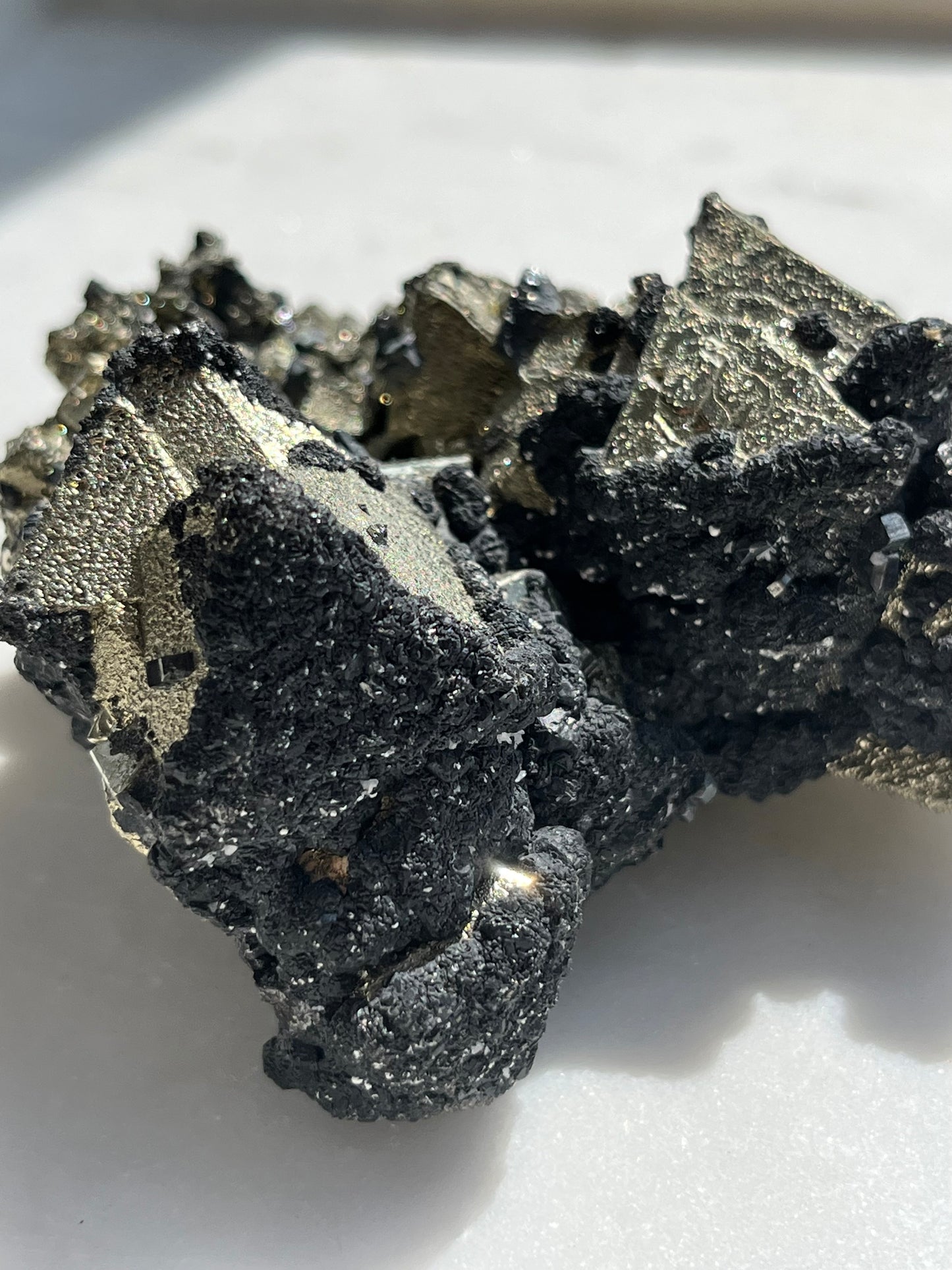 A Grade Octahedral Pyrite Cluster w/Quartz & Sphalerite #3