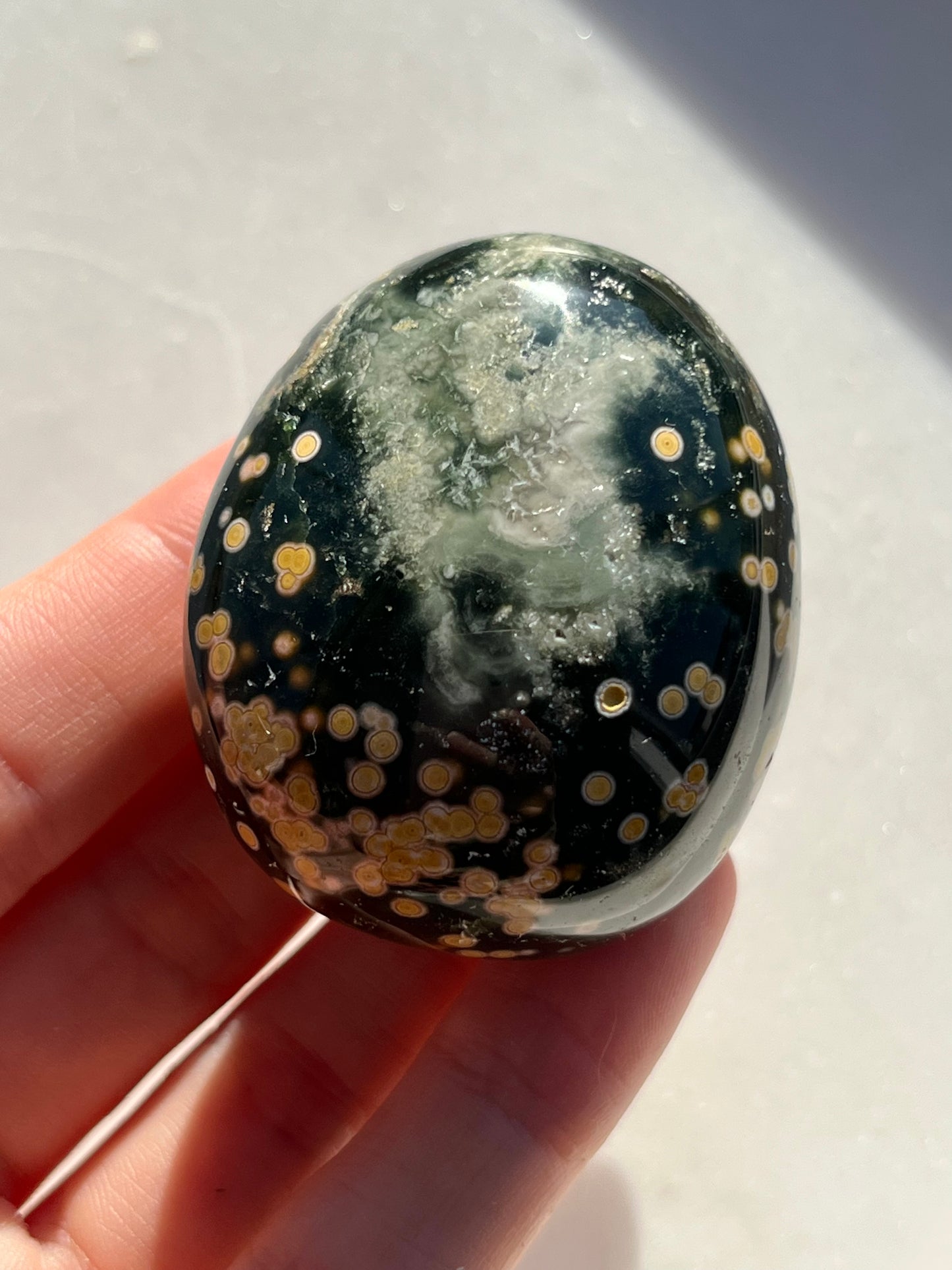 Veinless Ocean Jasper Palmstone #47