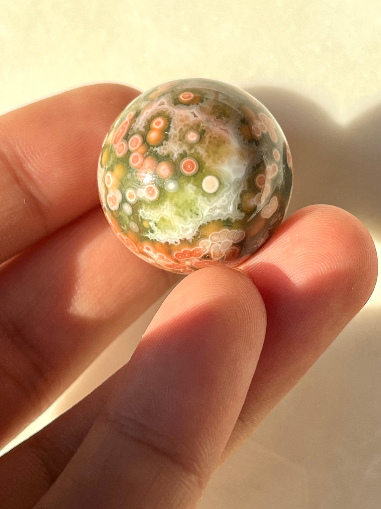 Jelly Orbicular Jasper Sphere & Stand (You Choose)