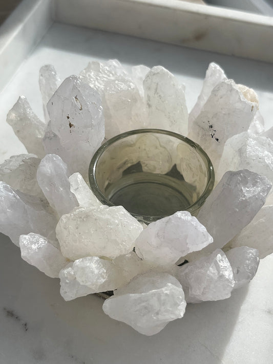 Raw Selenite Tealight Holder