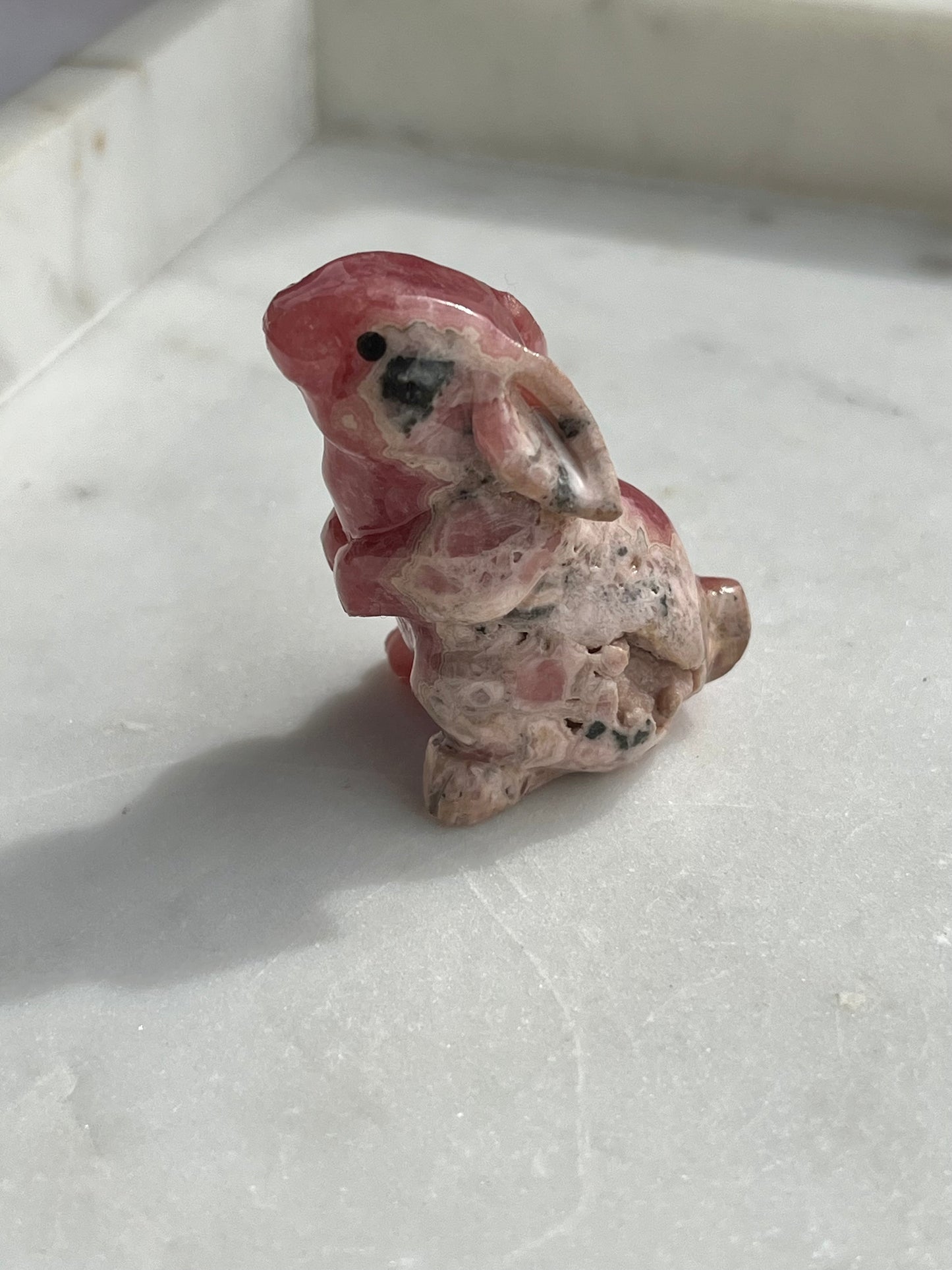 “Thumper” Gemmy Rhodochrosite Bunny Carving