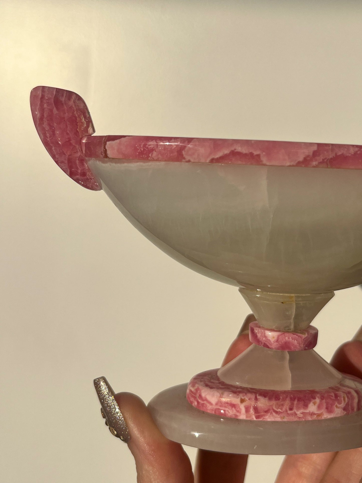 Opulent Argentinian Rhodochrosite & Calcite Bowl