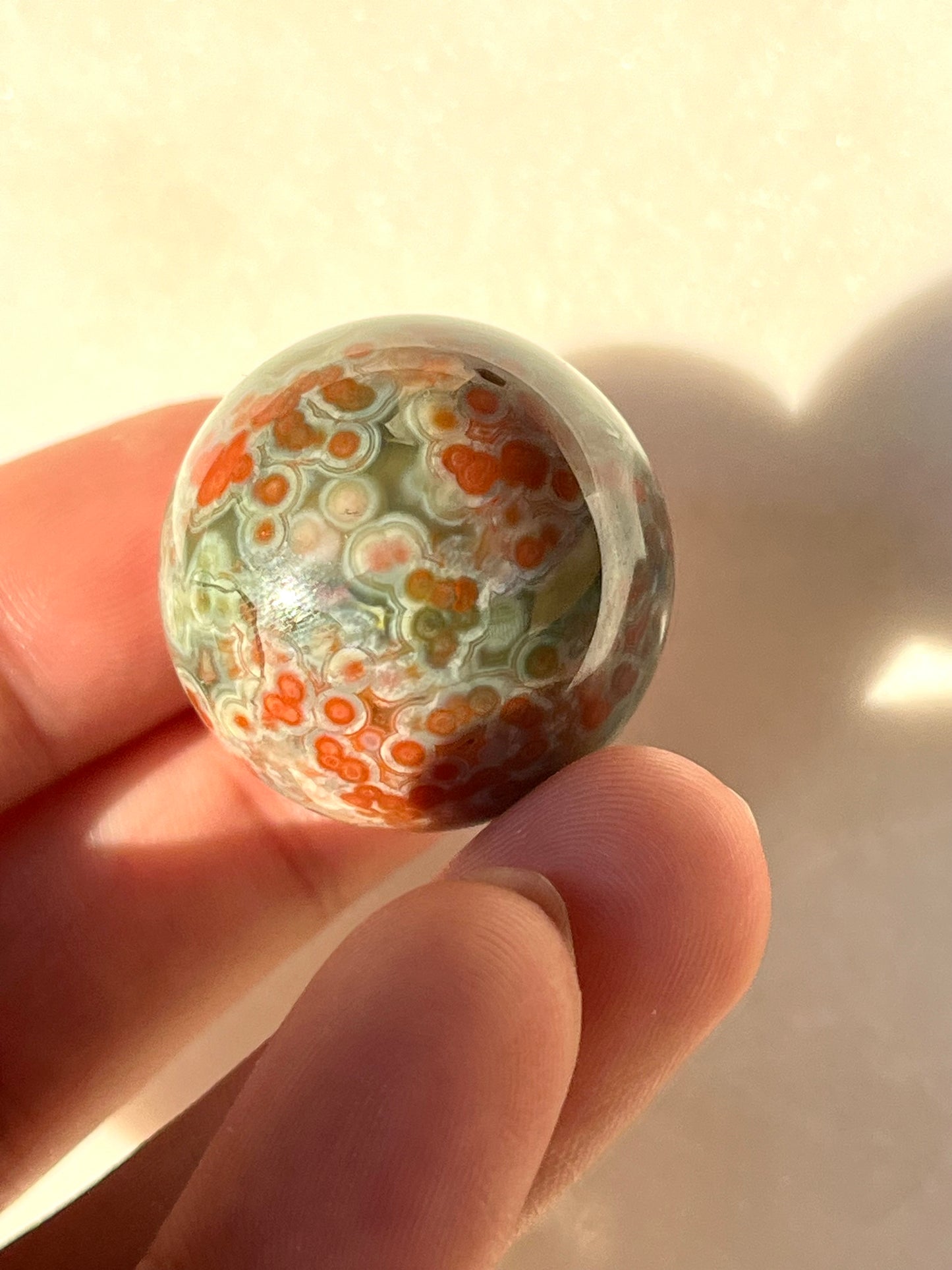 Jelly Orbicular Jasper Sphere & Stand (You Choose)