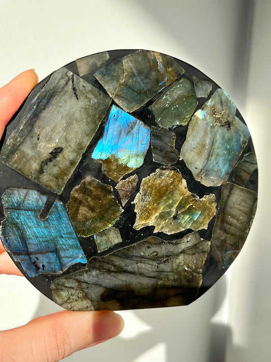 Flashy Labradorite Mosaic Plate