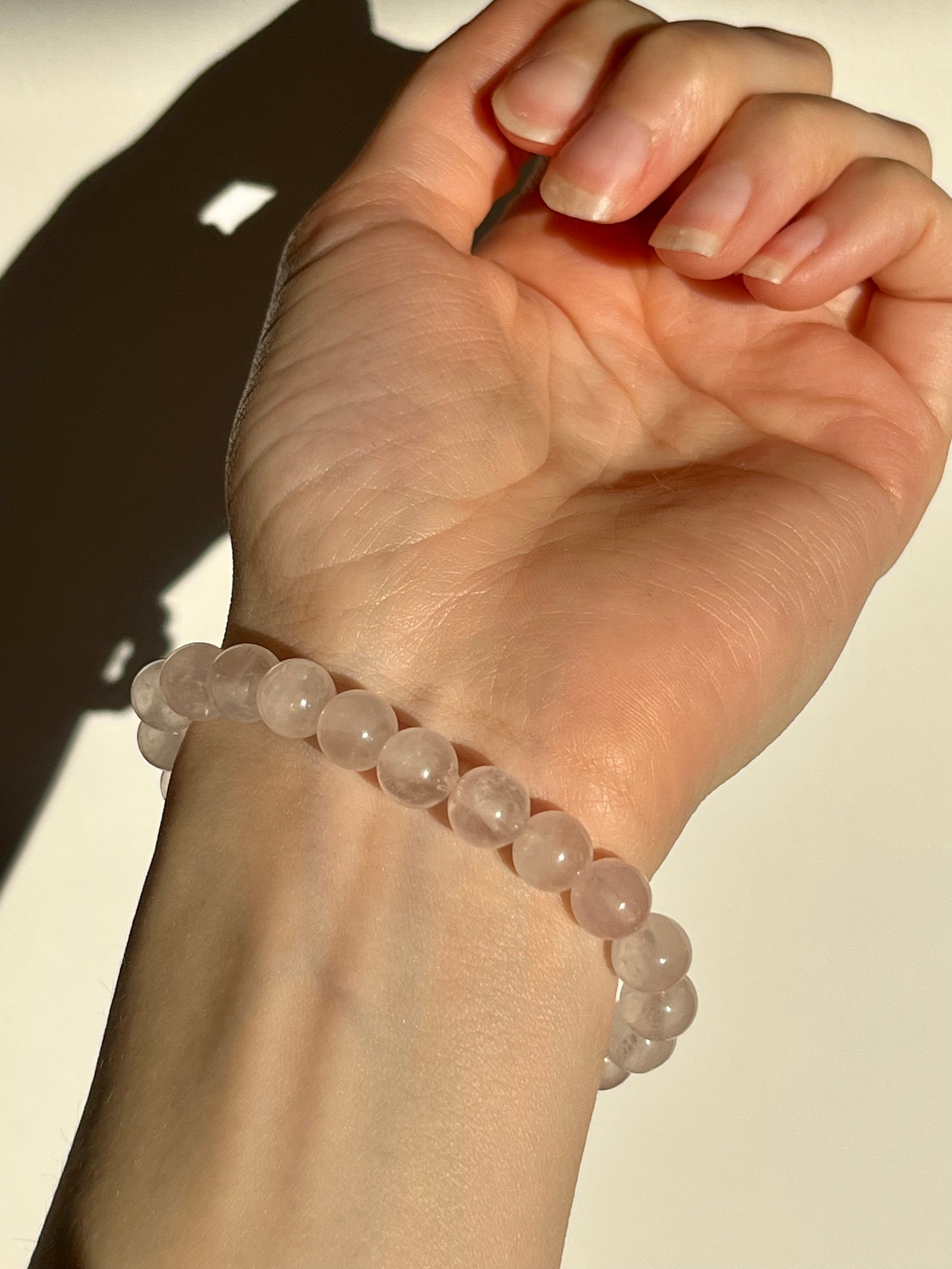 Madagascan Rose Quartz 8mm Bead Bracelet