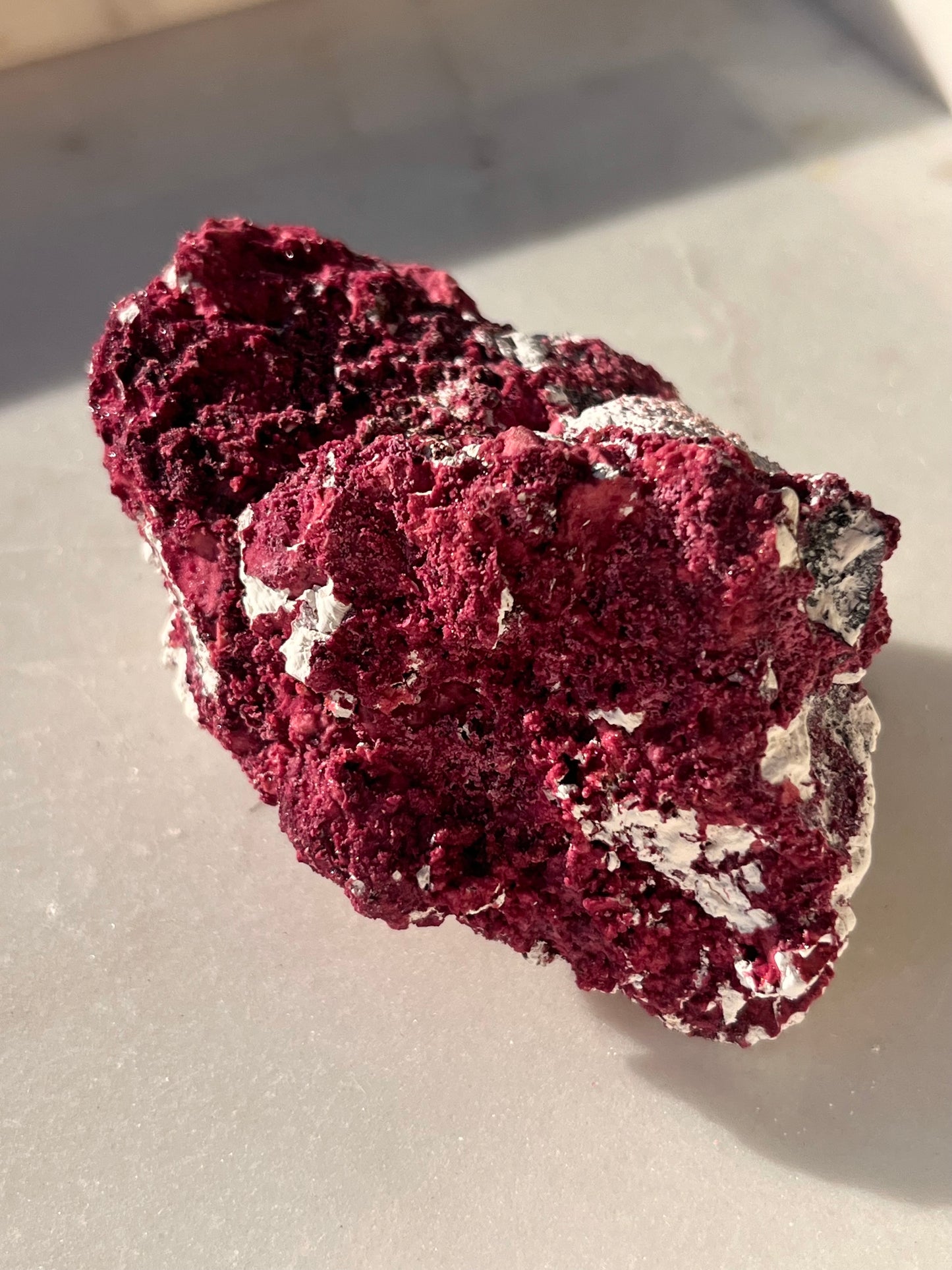 Rare “Red Velvet” Variscite in Limestone Specimen #1