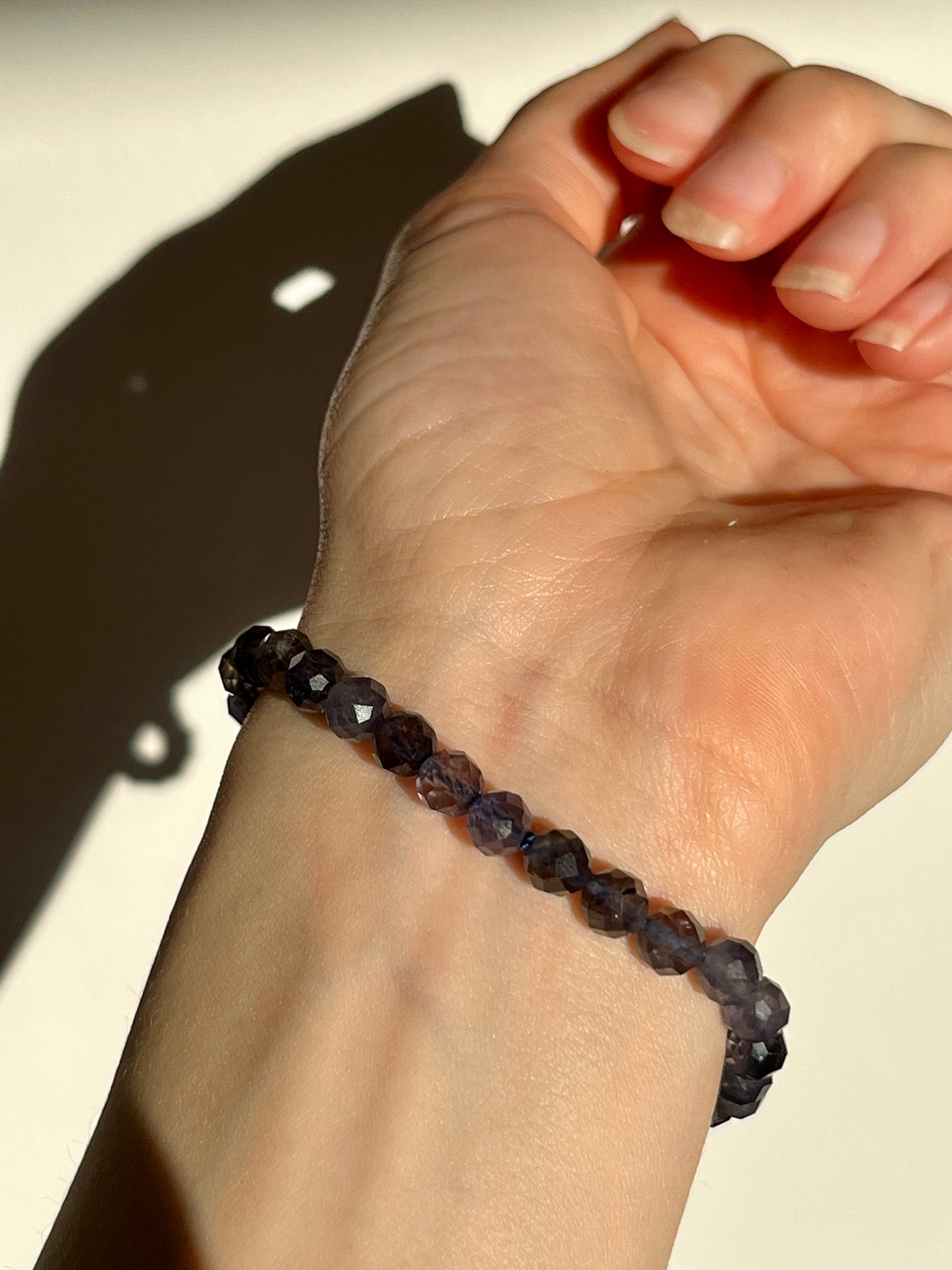 Iolite Faceted Bead Bracelet