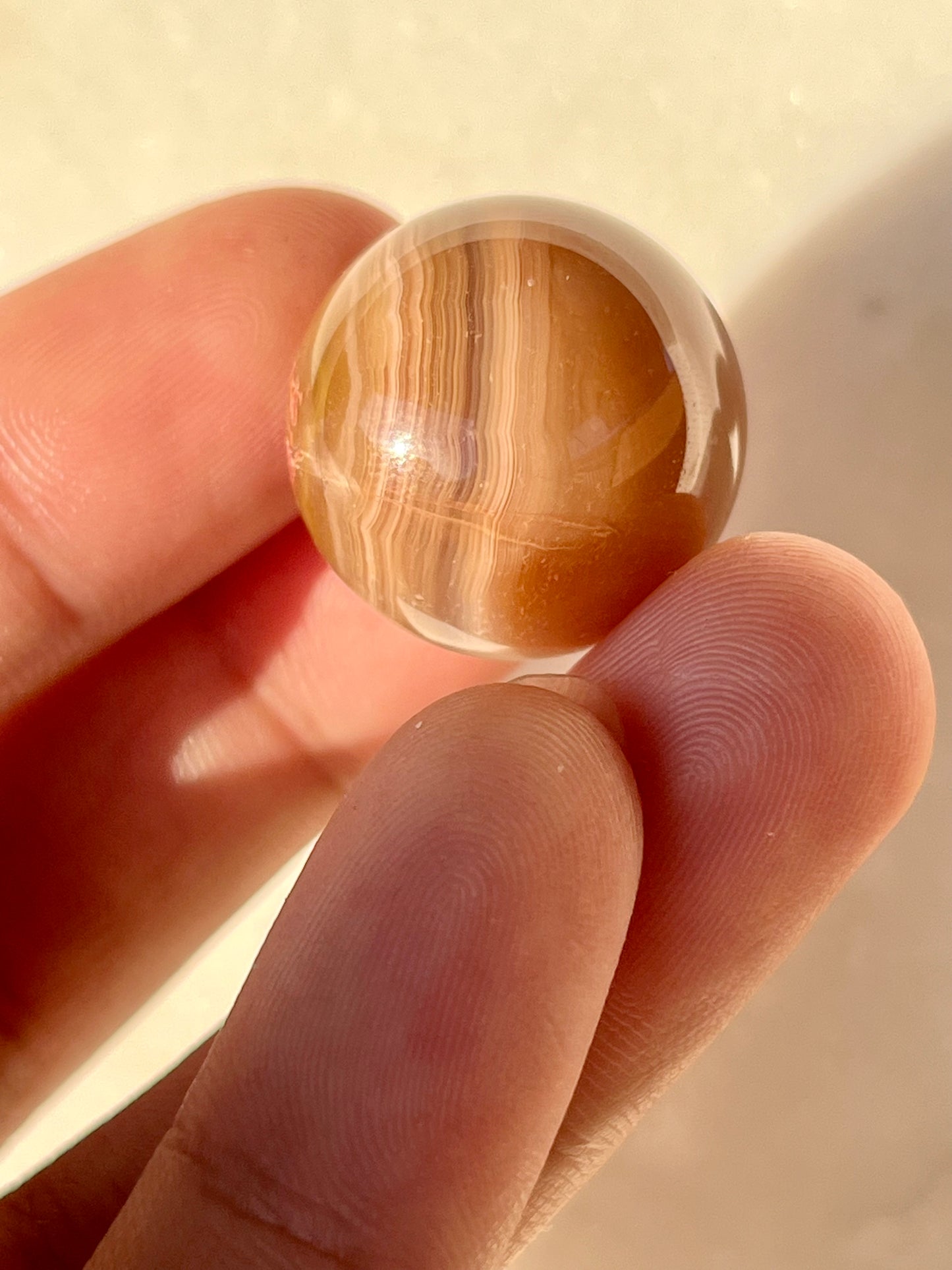 “Chai” Honey Brown Laguna Agate Sphere