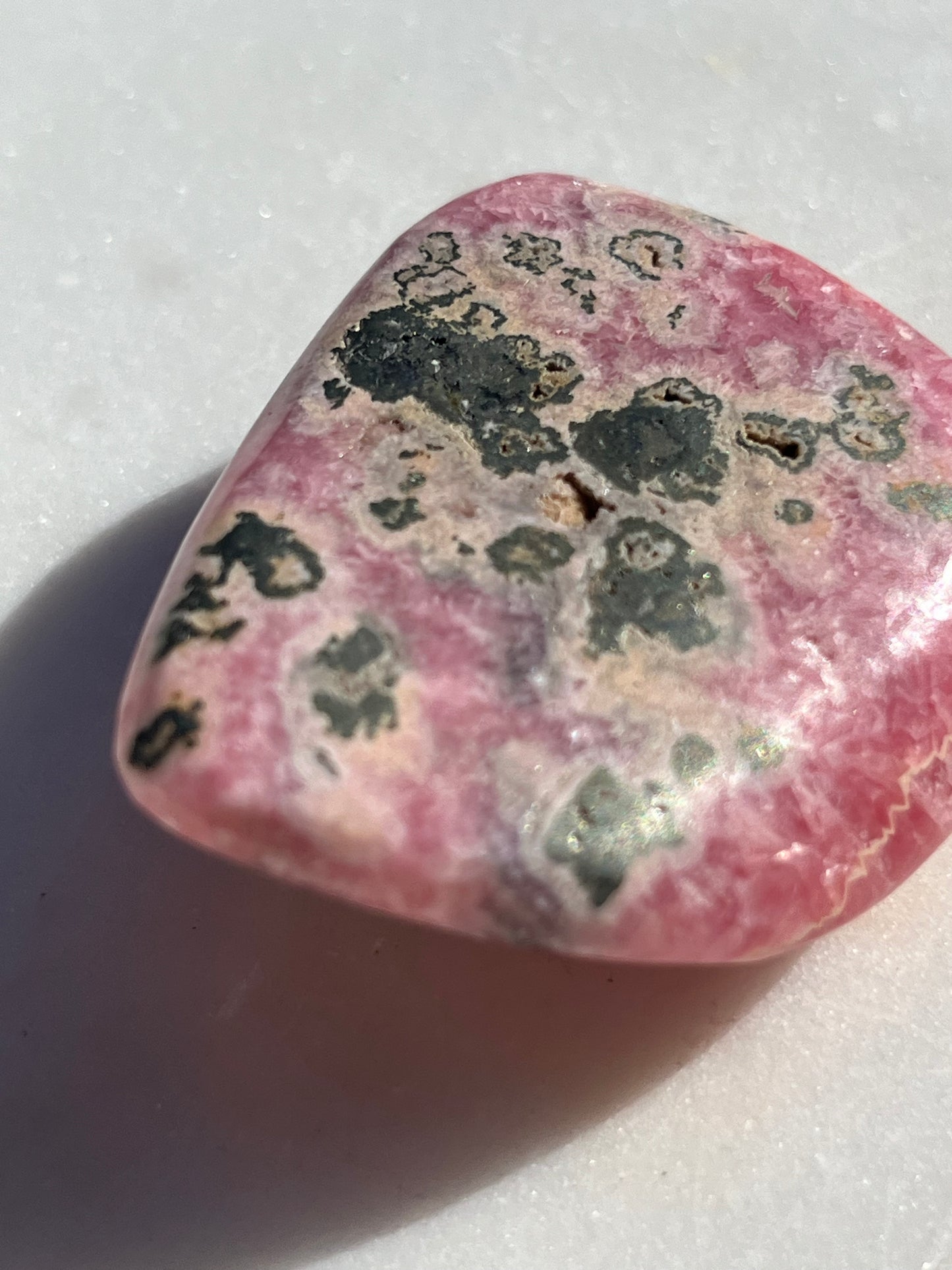 ‘Ixora’ Polished Rhodochrosite Freeform w/Pyrite #6