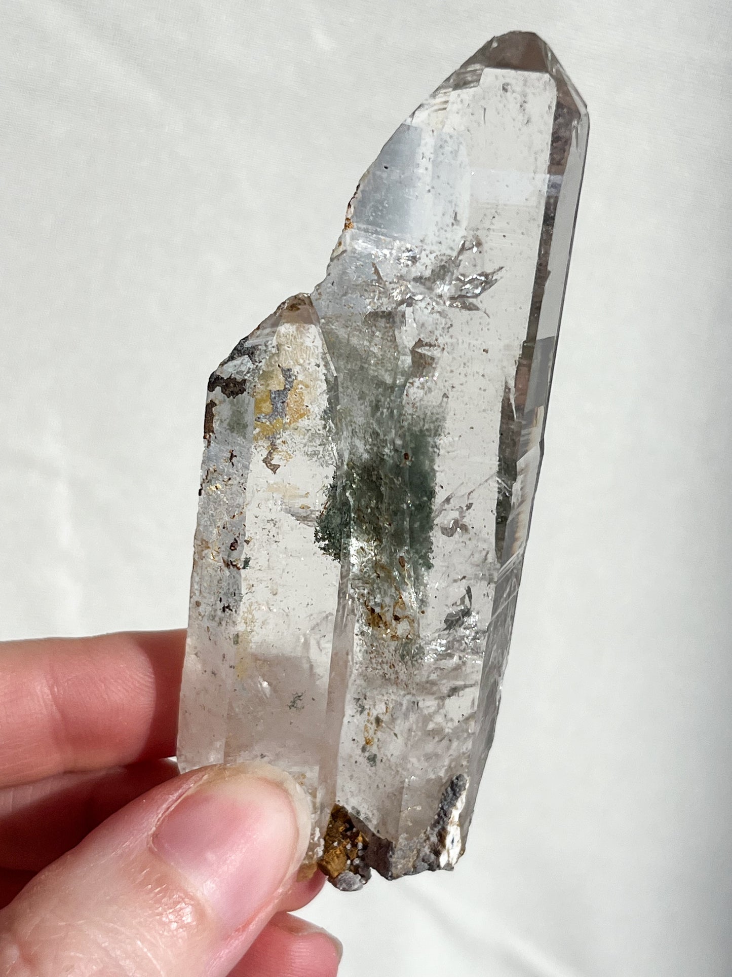 Chlorite Included Himalayan Quartz Twin Point #4