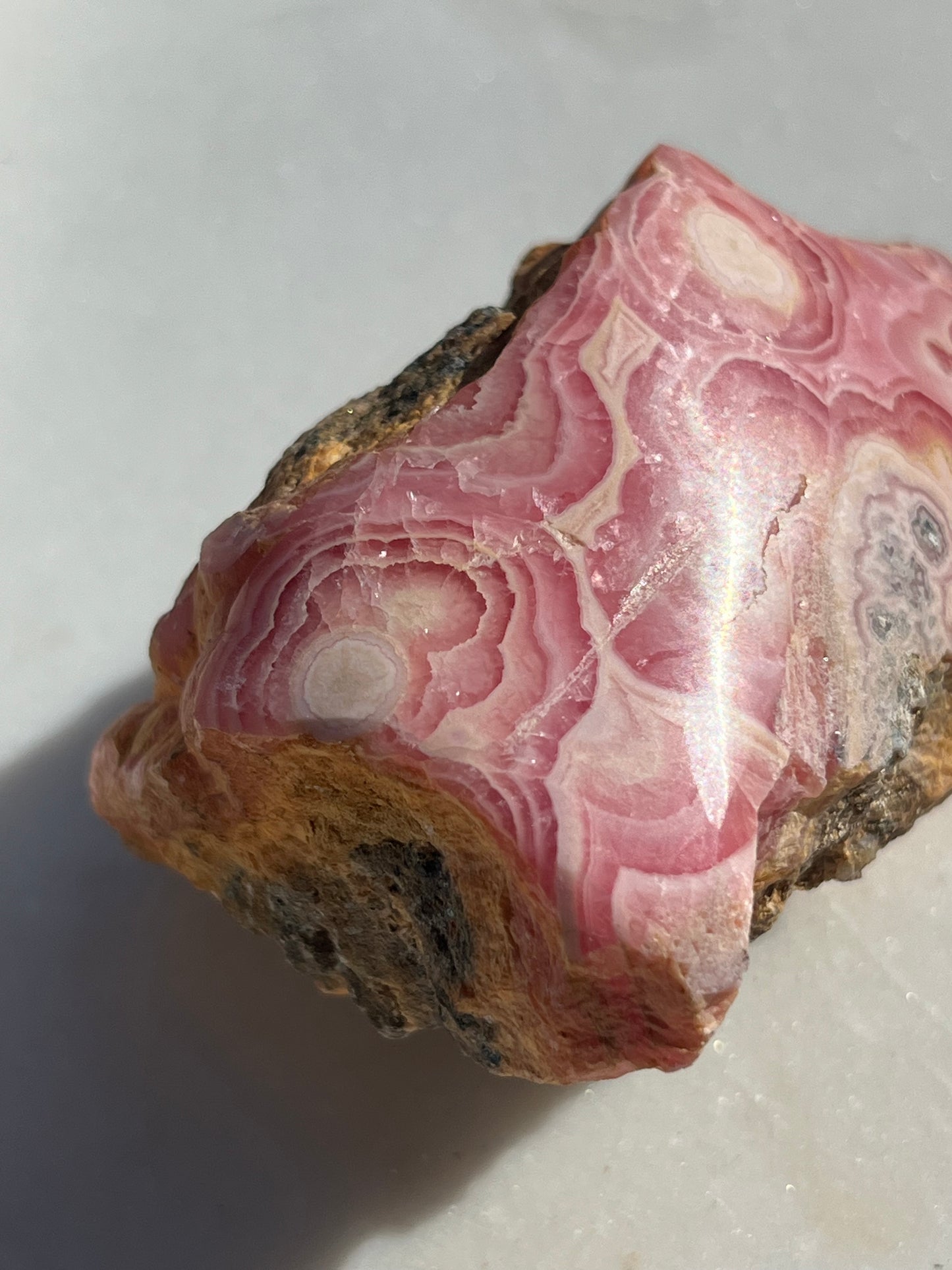 ‘Plume’ Semi Polished Botryoidal Rhodochrosite Freeform #7