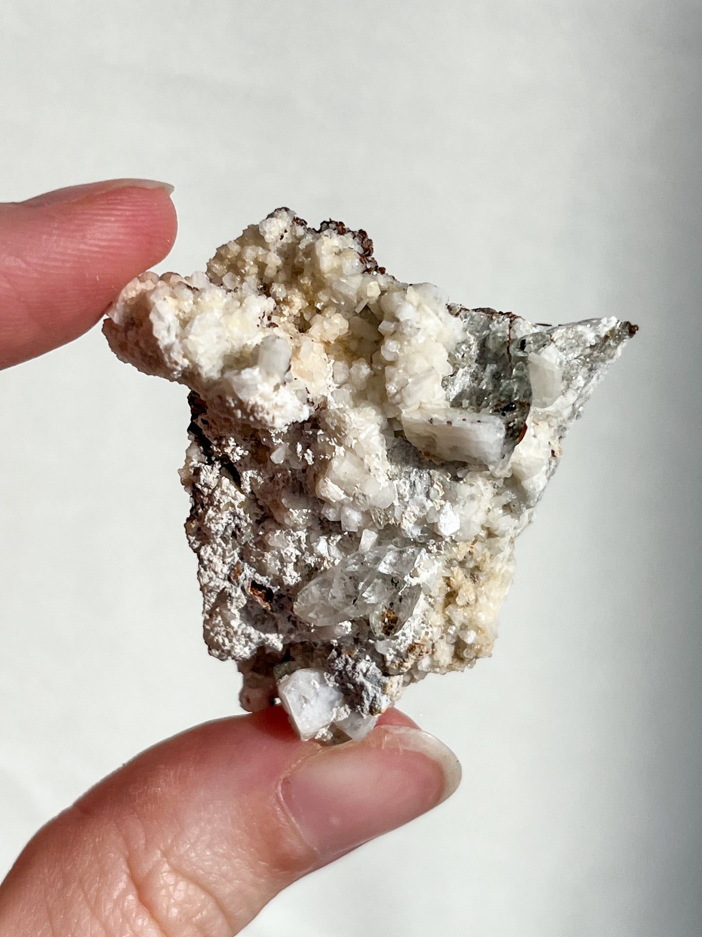 Himalayan Quartz on Feldspar w/Siderite #2