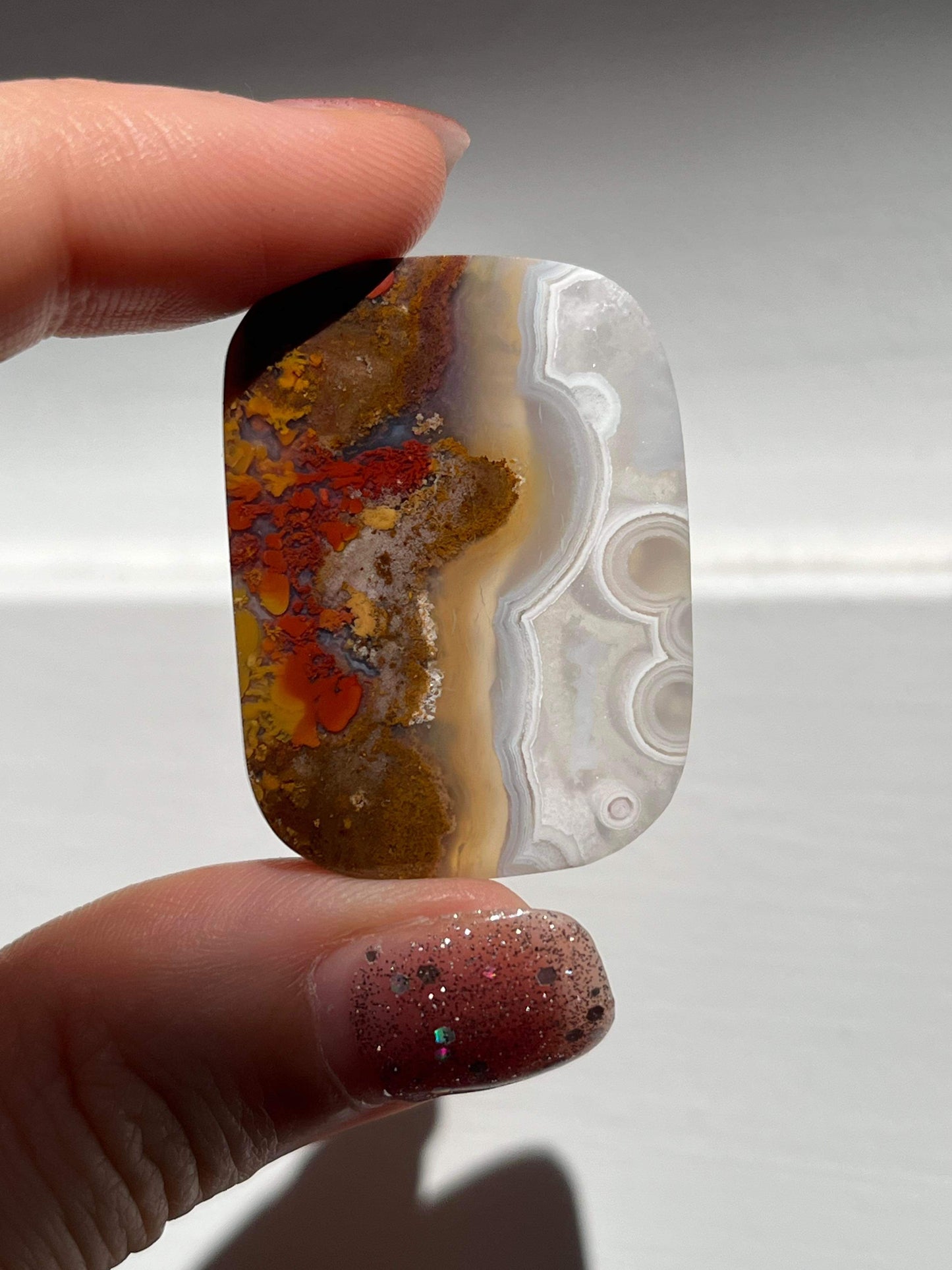 Nebula Agate with Scenic Moss Cabochon (You Choose)