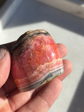Load image into Gallery viewer, Gemmy Banded Rhodochrosite Freeform w/Pyrite Inclusions #10
