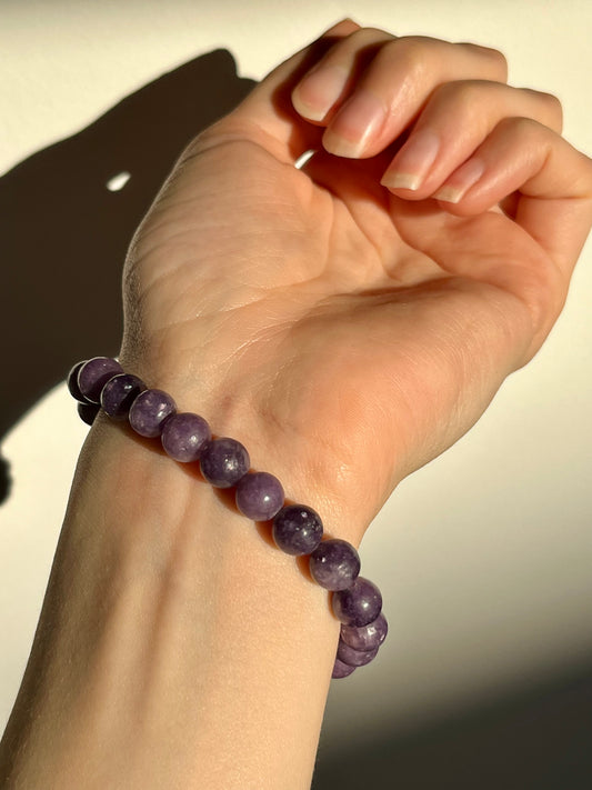 Lepidolite 8mm Bead Bracelet