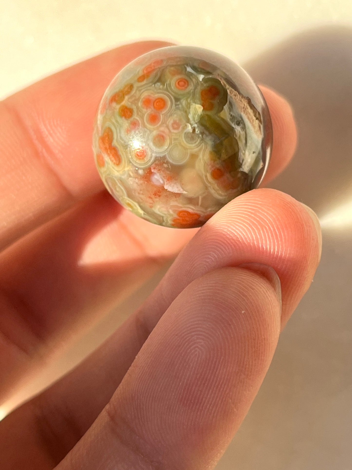 Jelly Orbicular Jasper Sphere & Stand (You Choose)