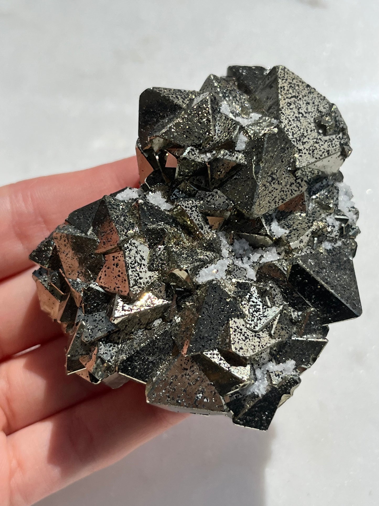 A Grade Octahedral Pyrite Cluster w/Quartz & Sphalerite #2