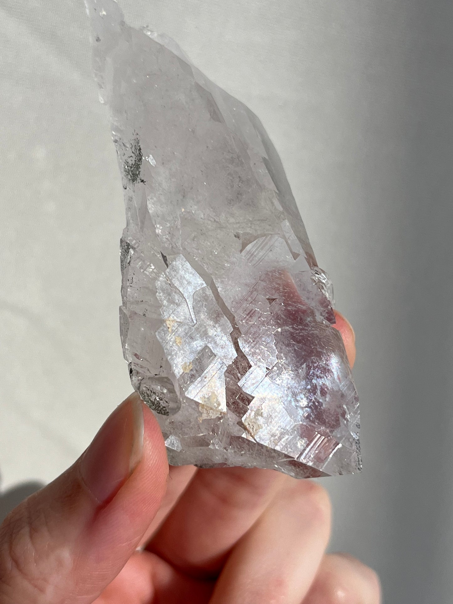 Etched Elestial Himalayan Quartz w/Raised Record Keeper Features, Natural Aura Coating & Sparkly Anatase #7