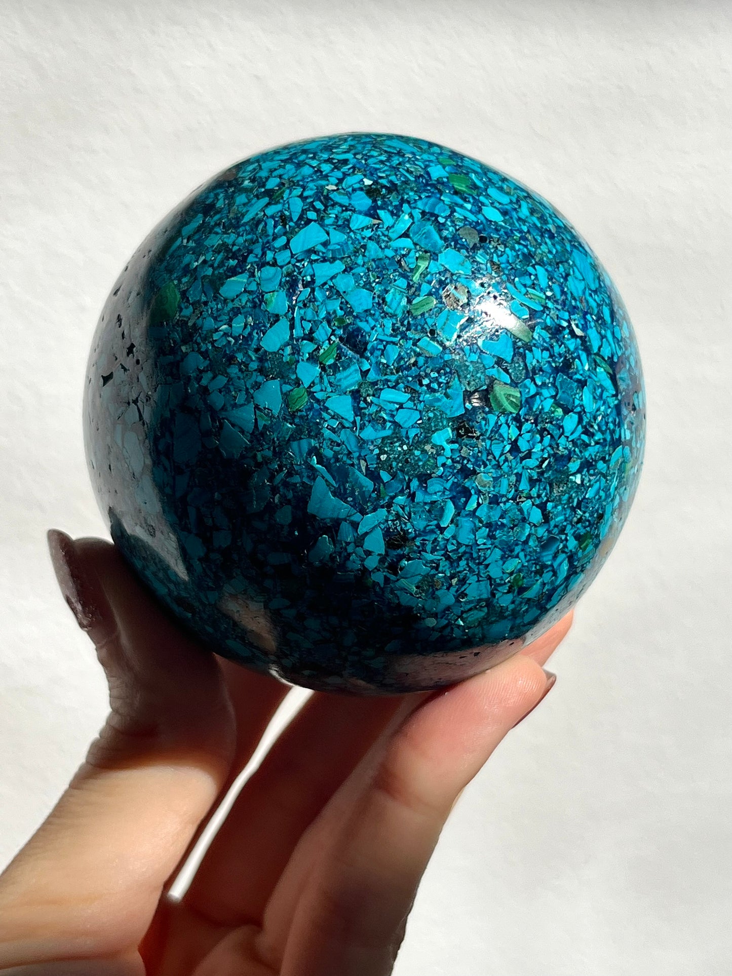 Chrysocolla & Malachite Aggregate Sphere