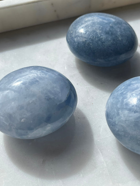 Blue Calcite Palmstone (X Large)
