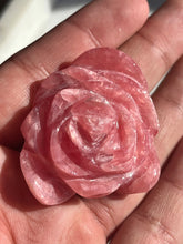 Load image into Gallery viewer, Gemmy Rhodochrosite Rose Carving #4
