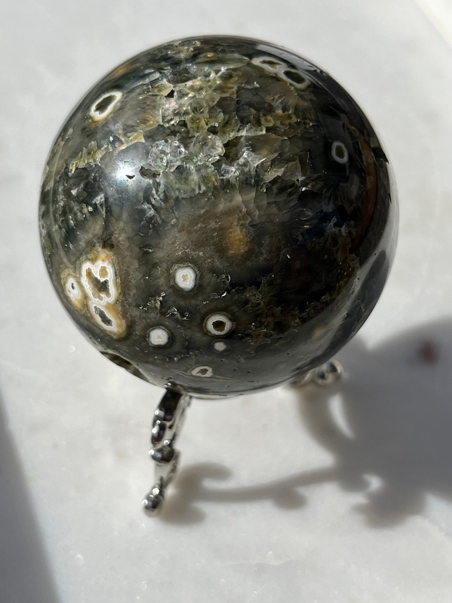 “Magna” Orbicular Jasper Sphere #1 (loose orb)