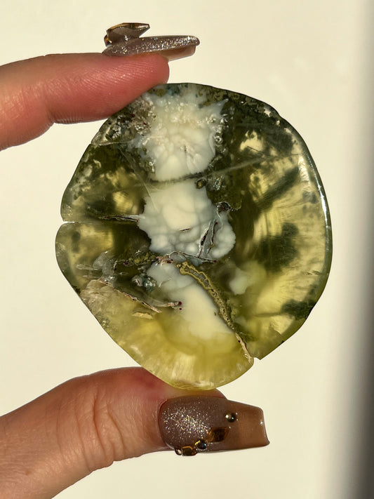 AA Grade Australian Prehnite & Natrolite Polished Freeform #A