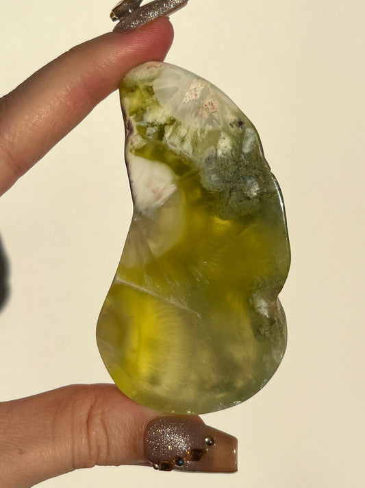 AA Grade Australian Prehnite & Natrolite Polished Freeform #B