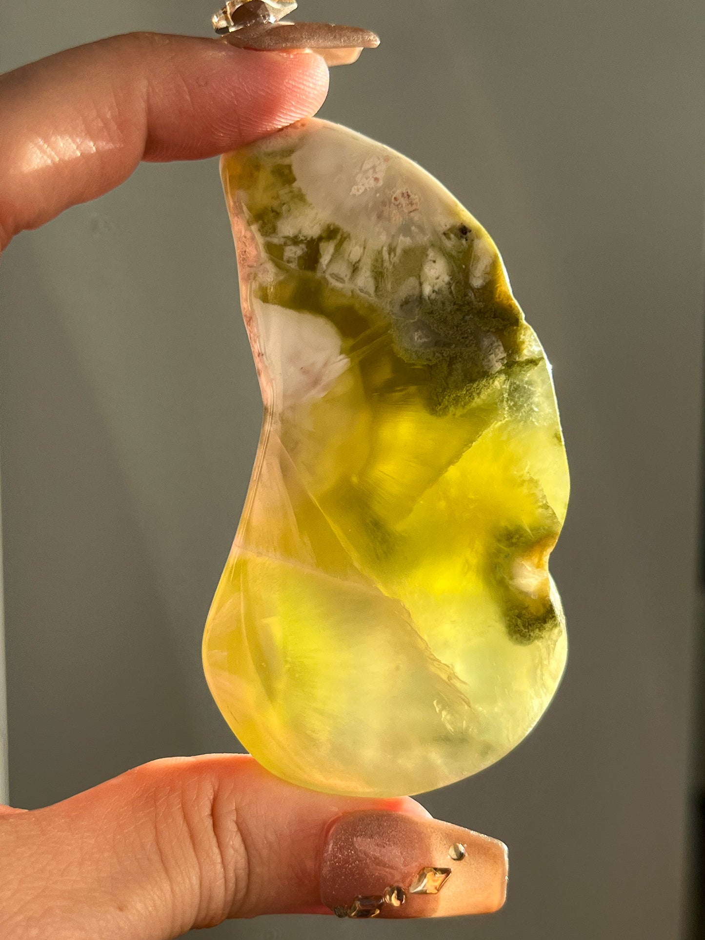 AA Grade Australian Prehnite & Natrolite Polished Freeform #B