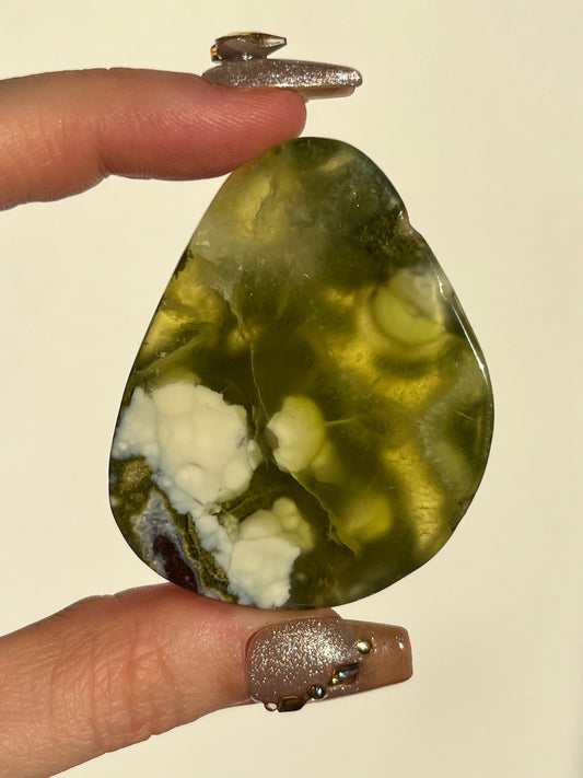 AA Grade Australian Prehnite & Natrolite Polished Freeform #C