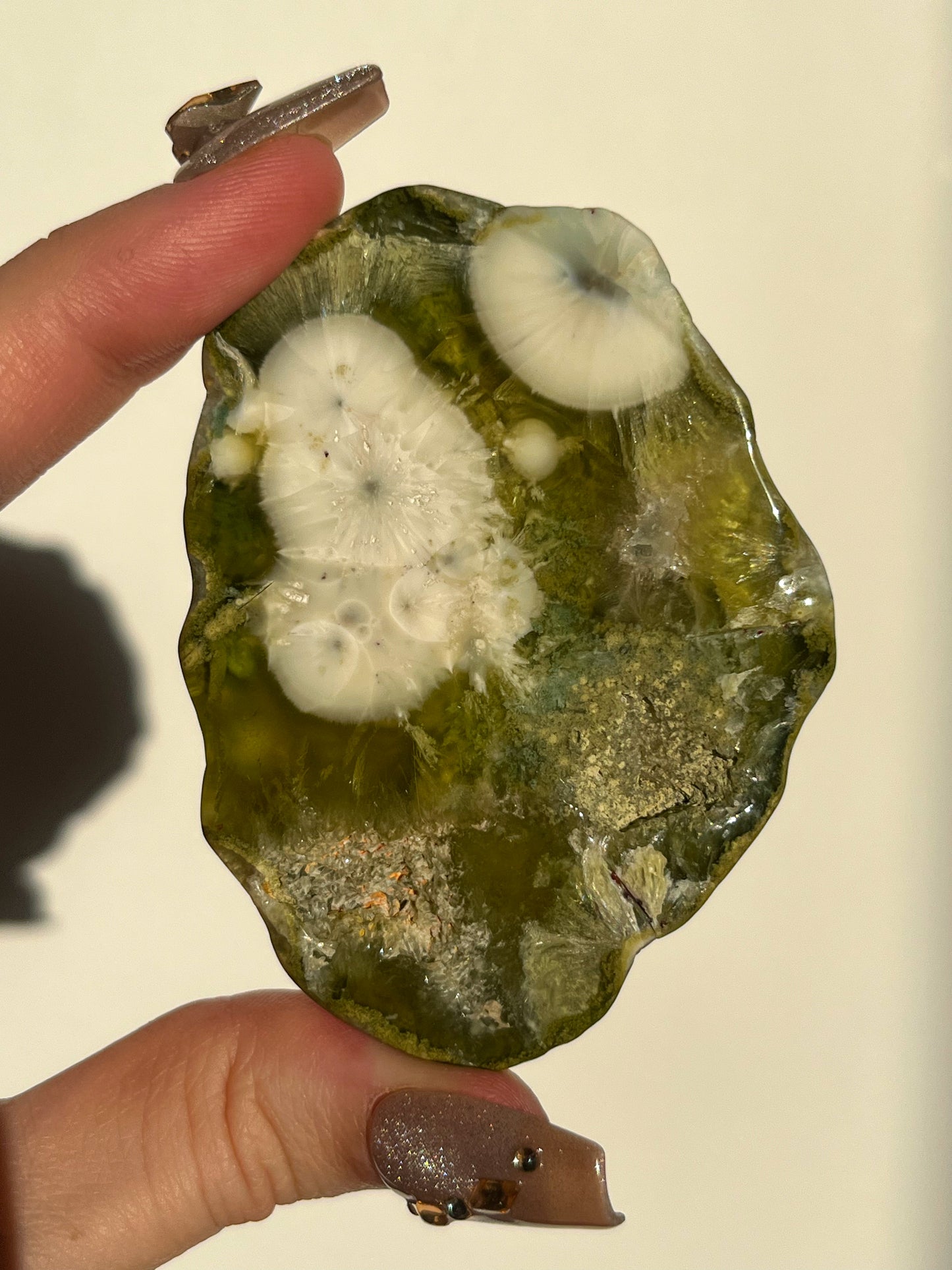 AA Grade Australian Prehnite & Natrolite Polished Freeform #E
