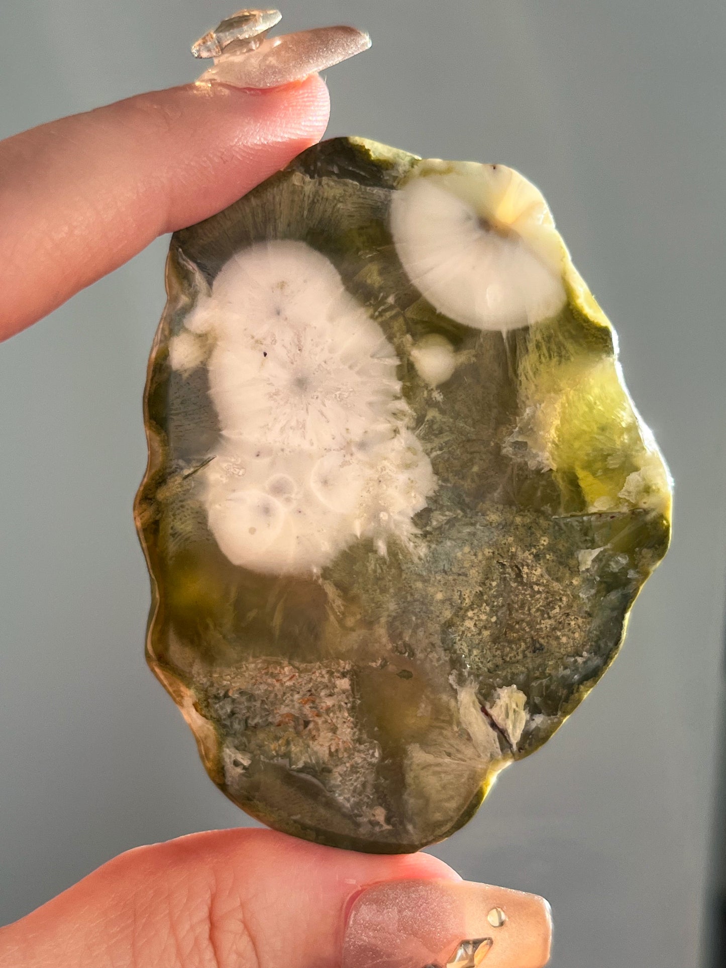 AA Grade Australian Prehnite & Natrolite Polished Freeform #E