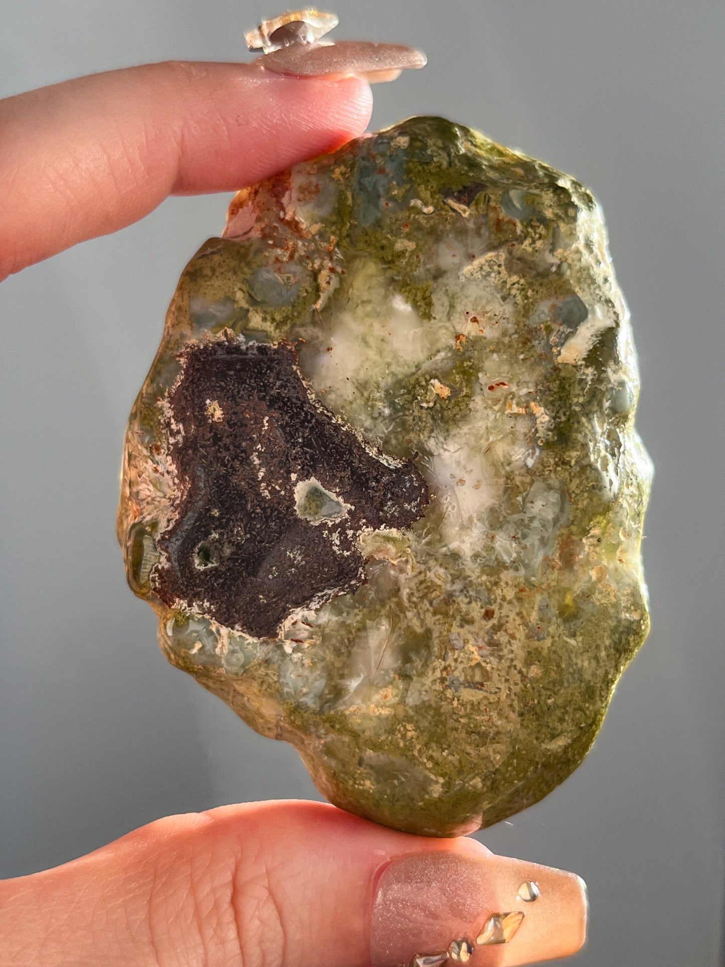 AA Grade Australian Prehnite & Natrolite Polished Freeform #E