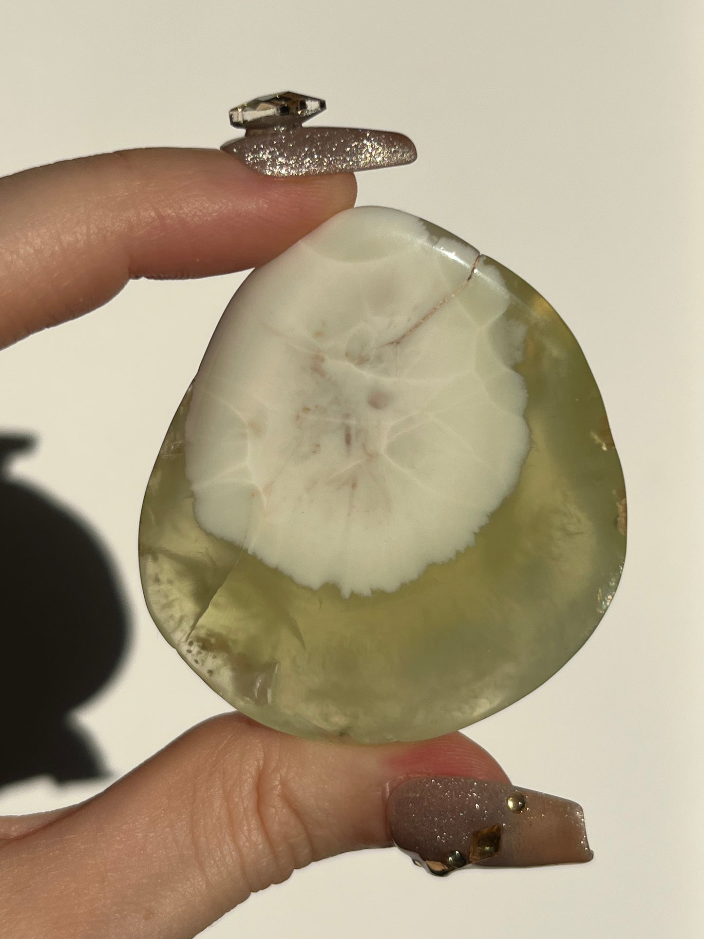 AA Grade Australian Prehnite with Natrolite Polished Freeform C