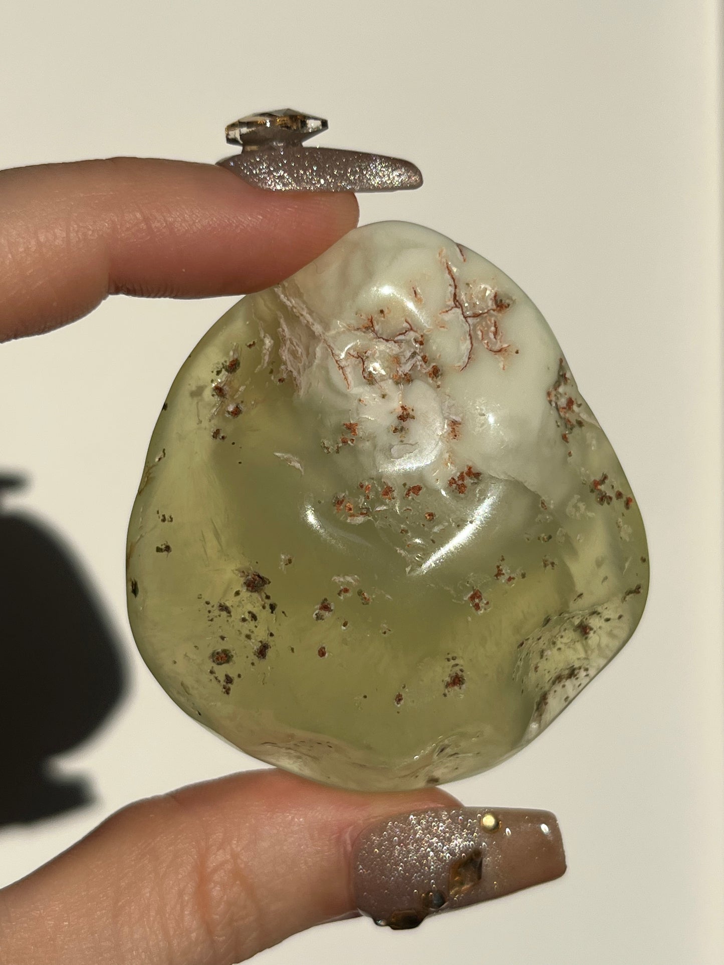 AA Grade Australian Prehnite with Natrolite Polished Freeform C