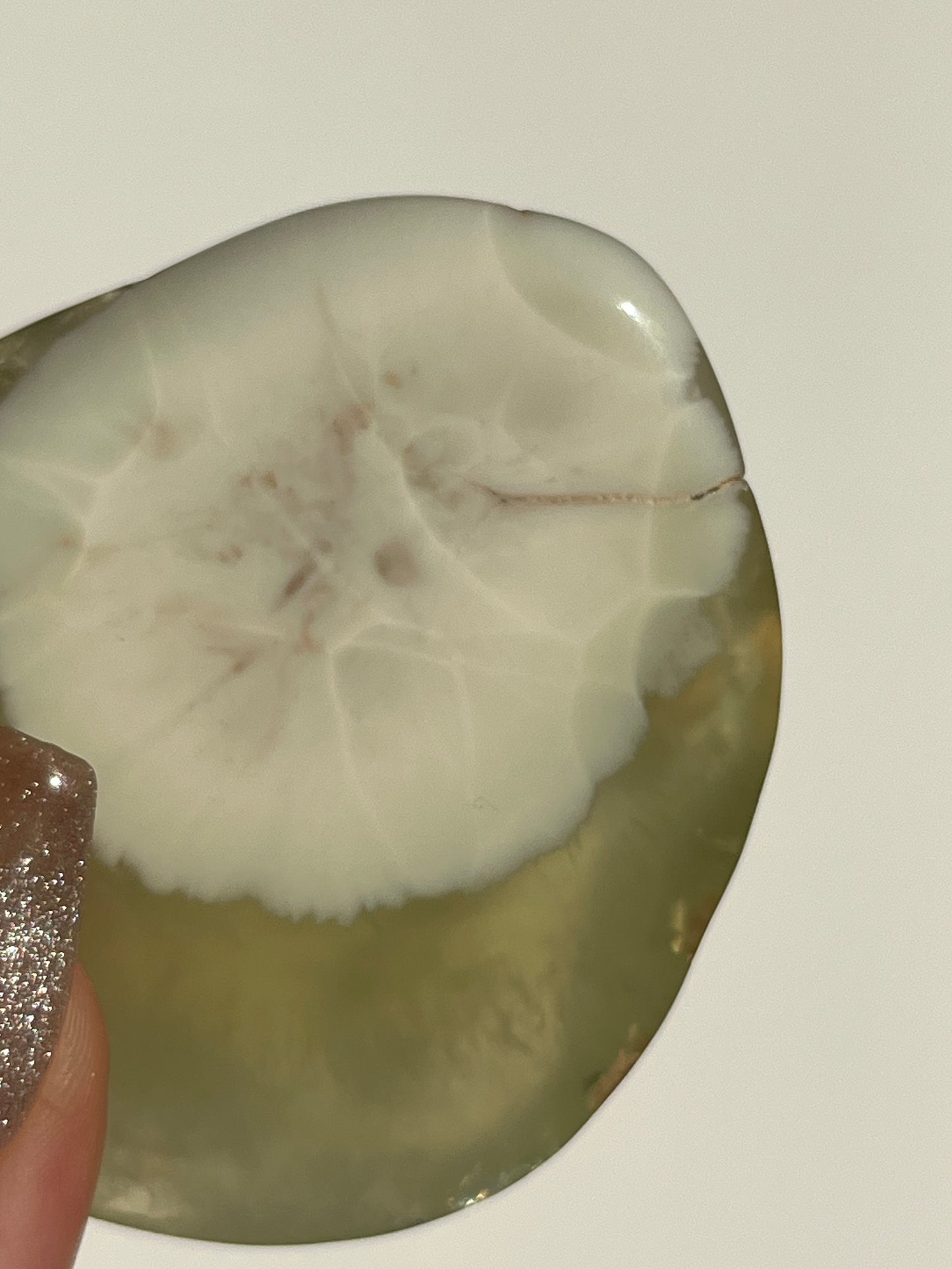 AA Grade Australian Prehnite with Natrolite Polished Freeform C
