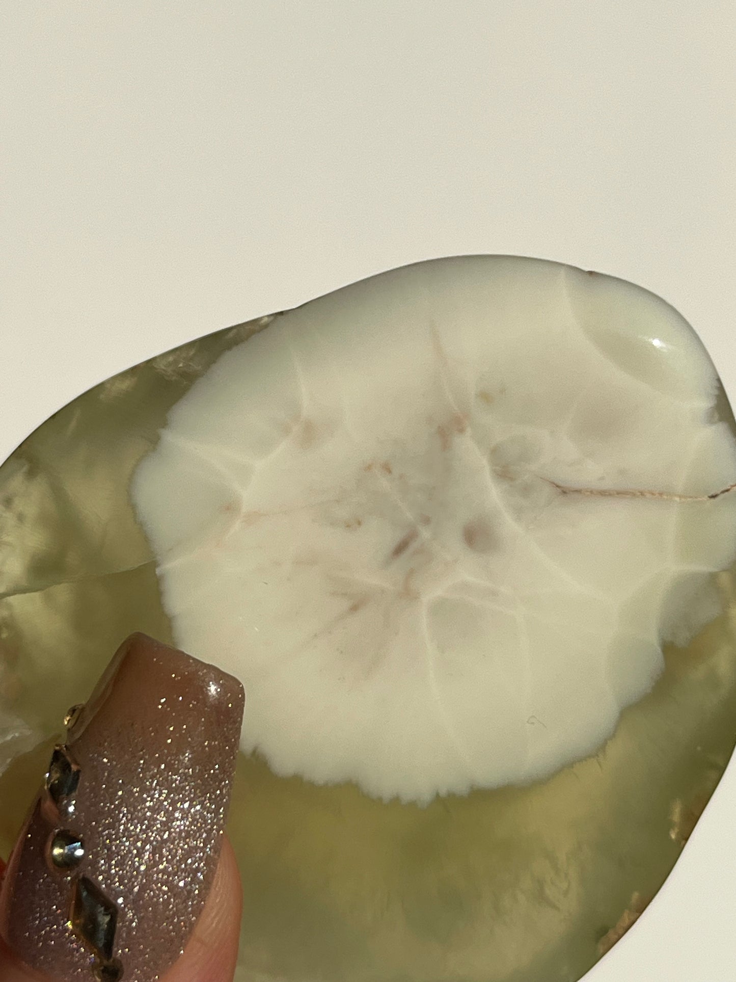AA Grade Australian Prehnite with Natrolite Polished Freeform C