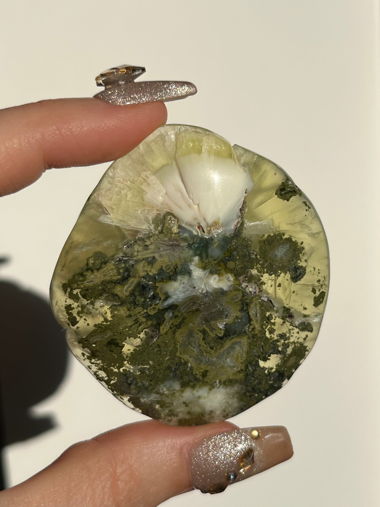 AA Grade Australian Prehnite with Natrolite Polished Freeform E