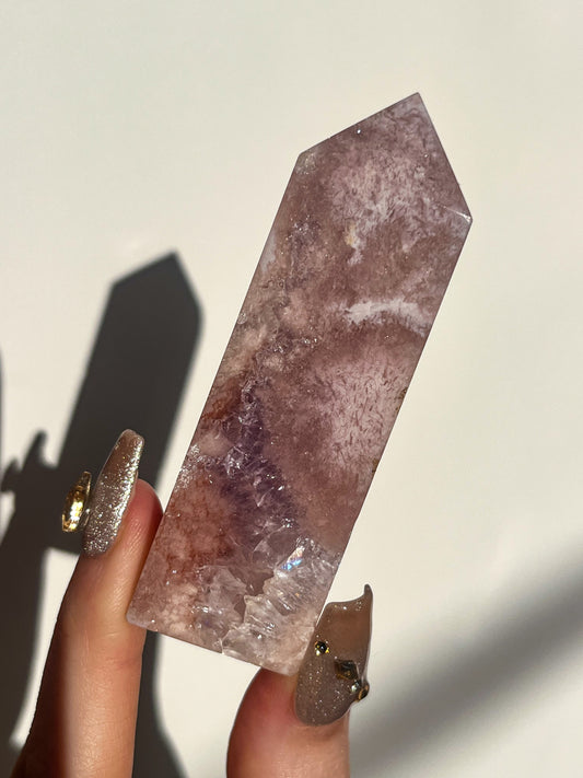 A Grade Pink Amethyst Tower #E