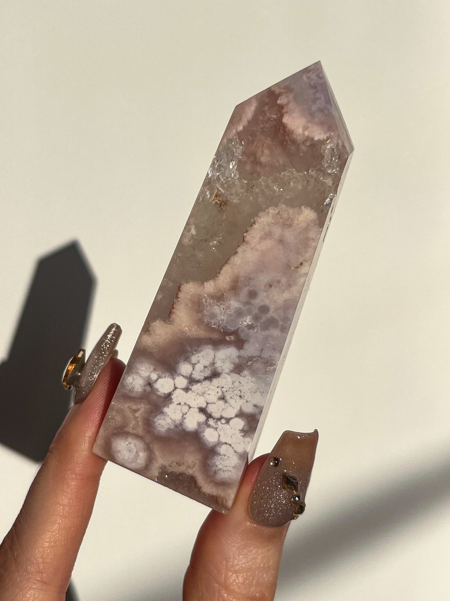 A Grade Pink Amethyst & Quartz Tower #G