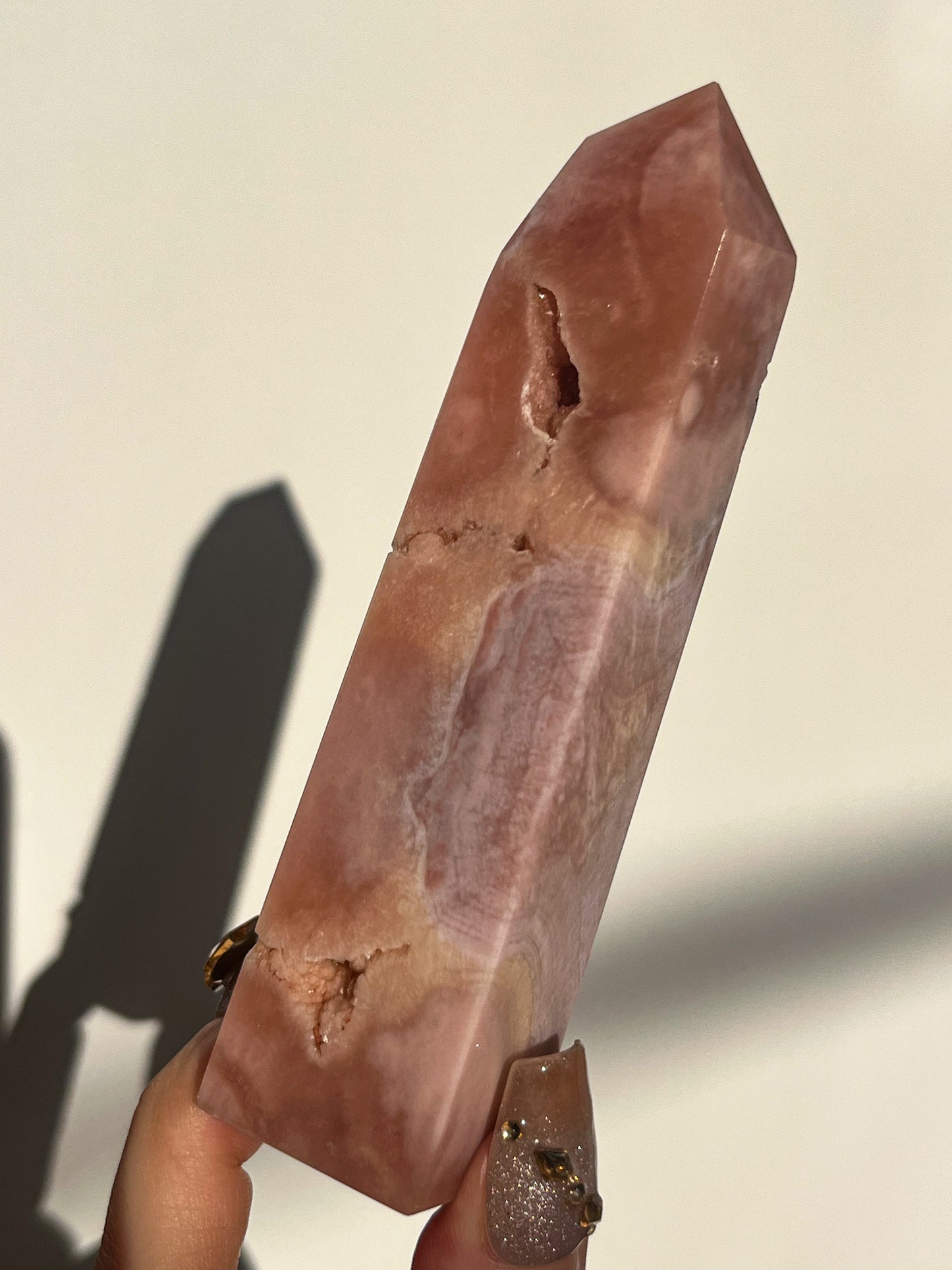 A Grade Pink Amethyst Tower #M