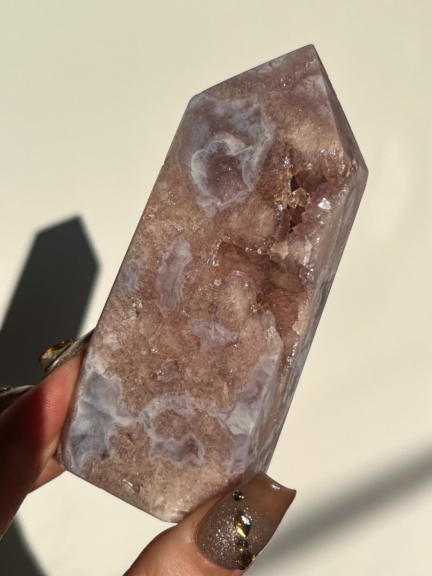 A Grade Pink Amethyst Tower #N