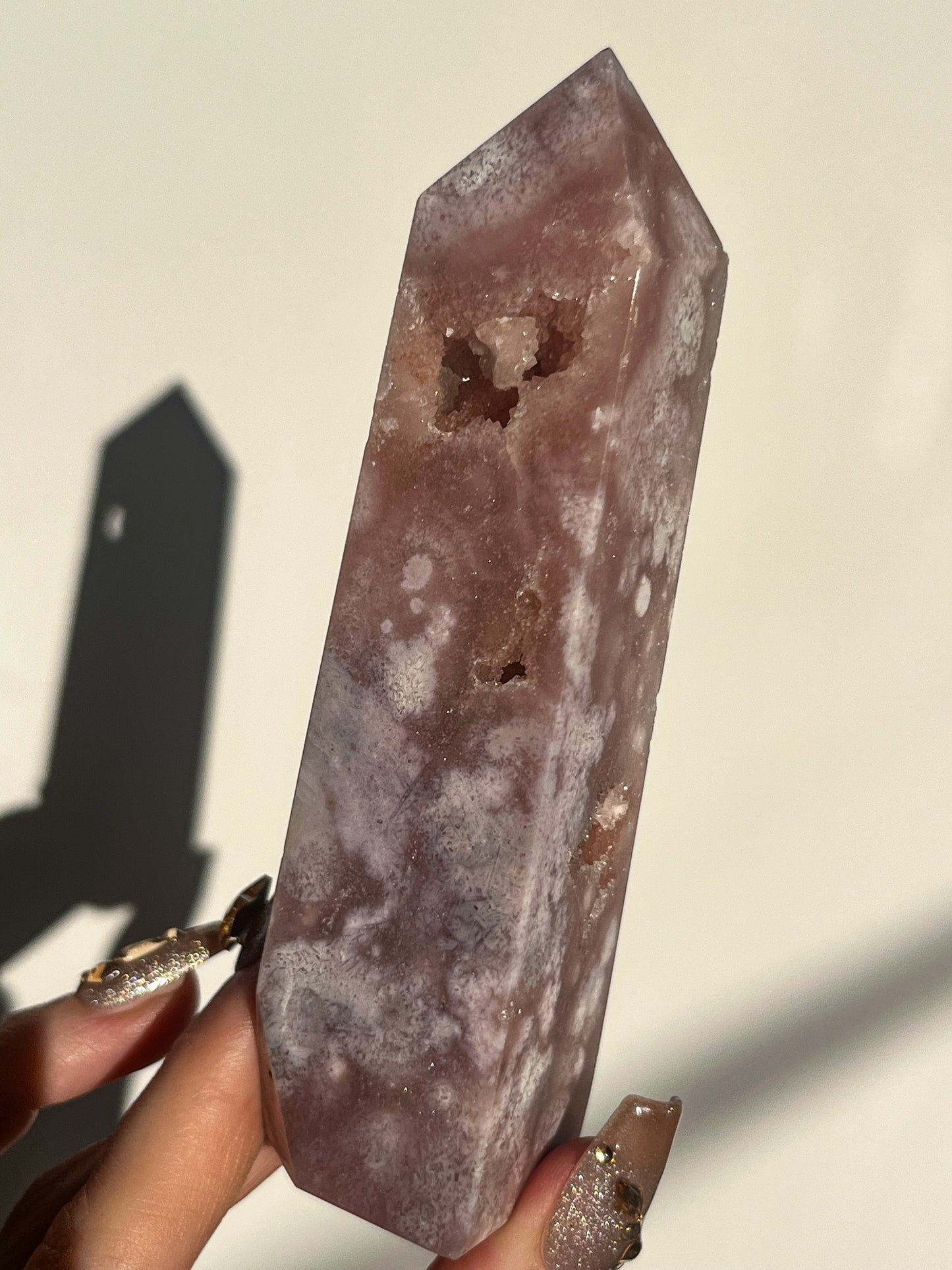 A Grade Pink Amethyst Tower #O