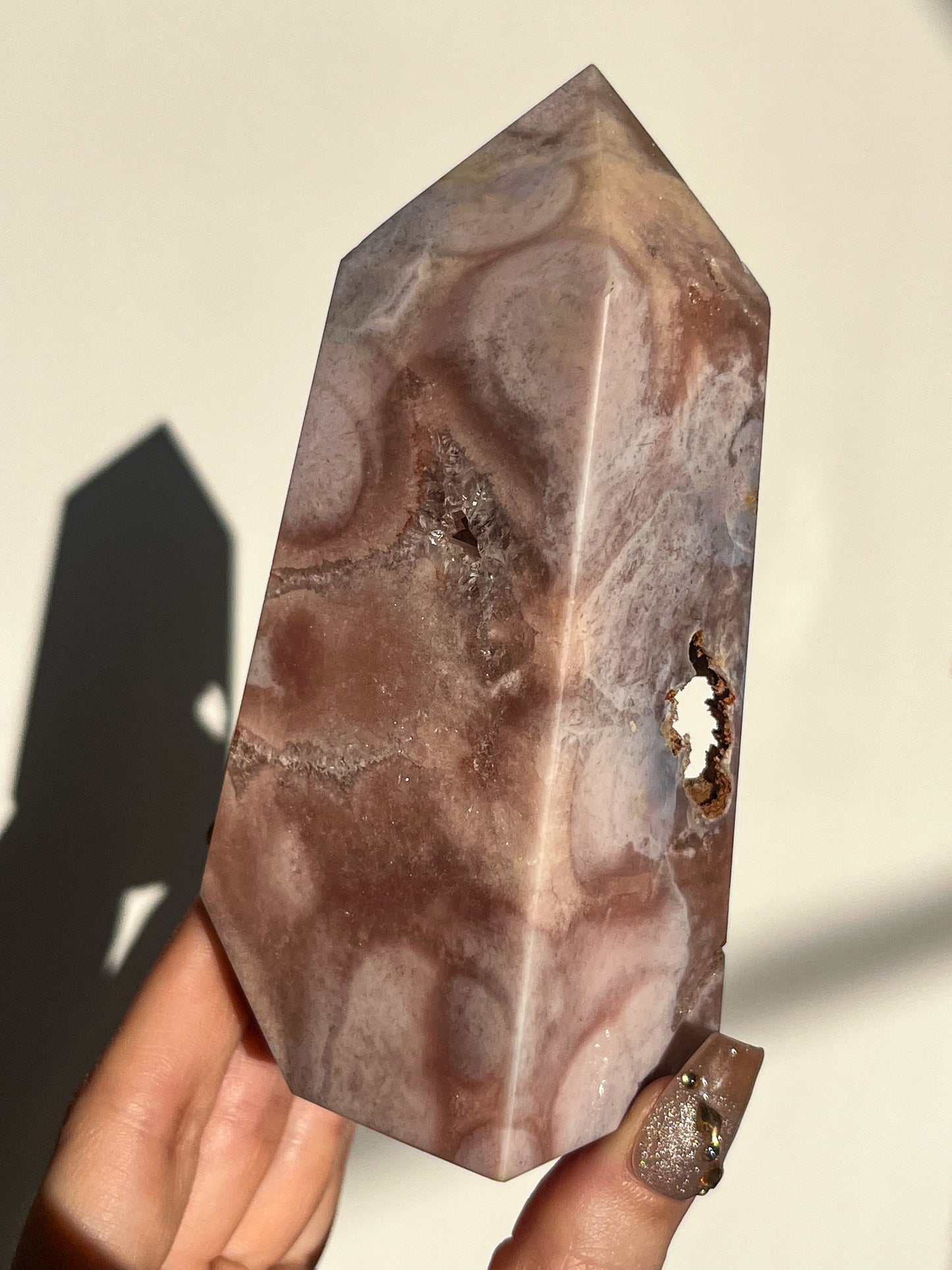 A Grade Pink Amethyst Tower #S