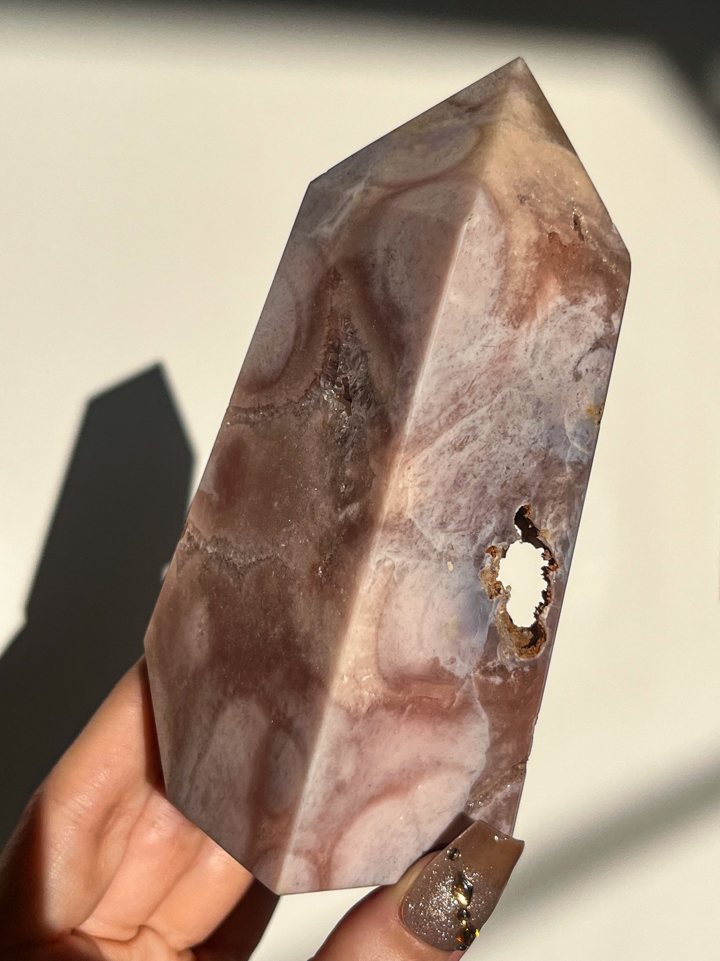 A Grade Pink Amethyst Tower #S