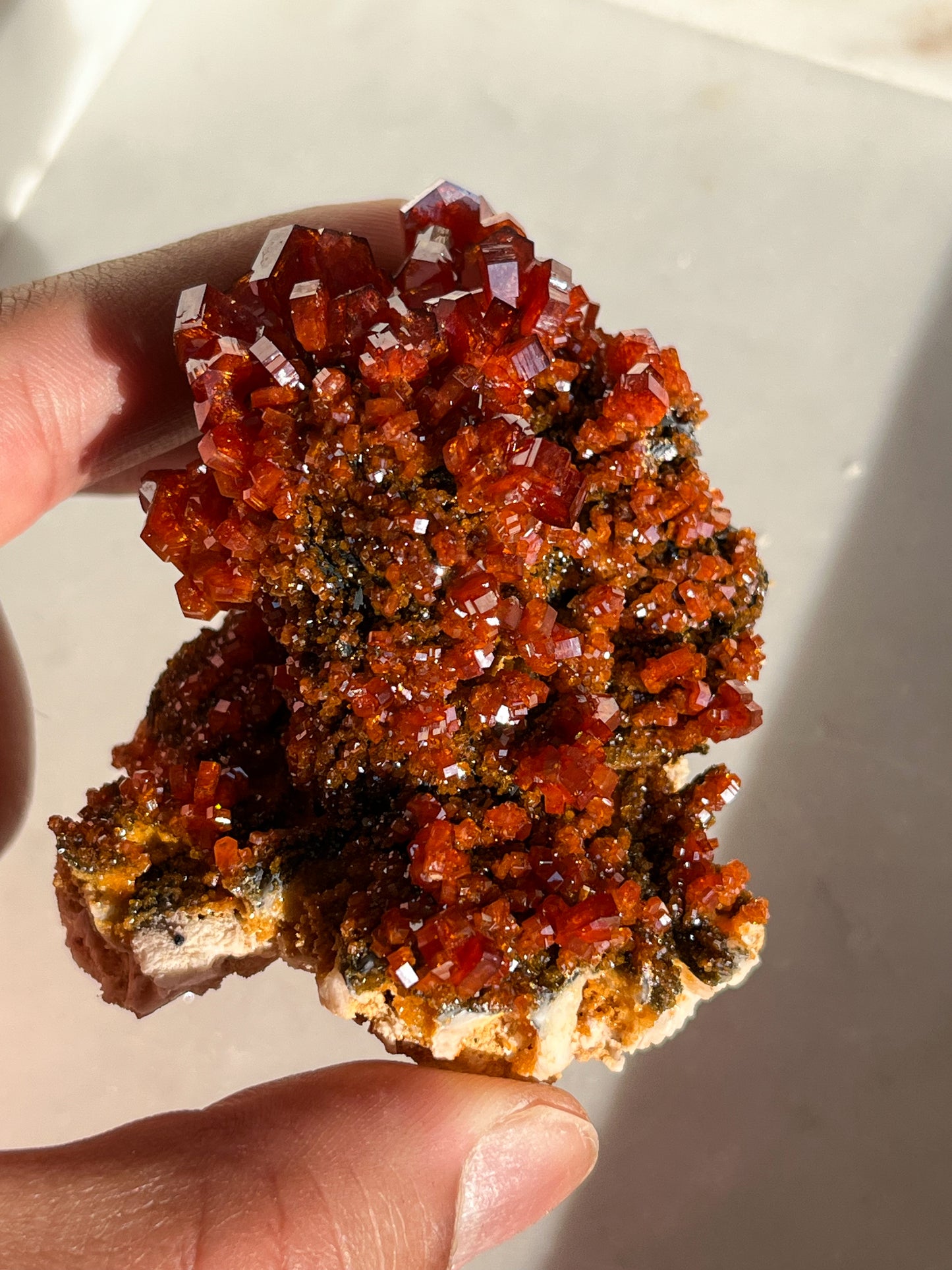 A Grade Vanadinite on Barite Specimen #D