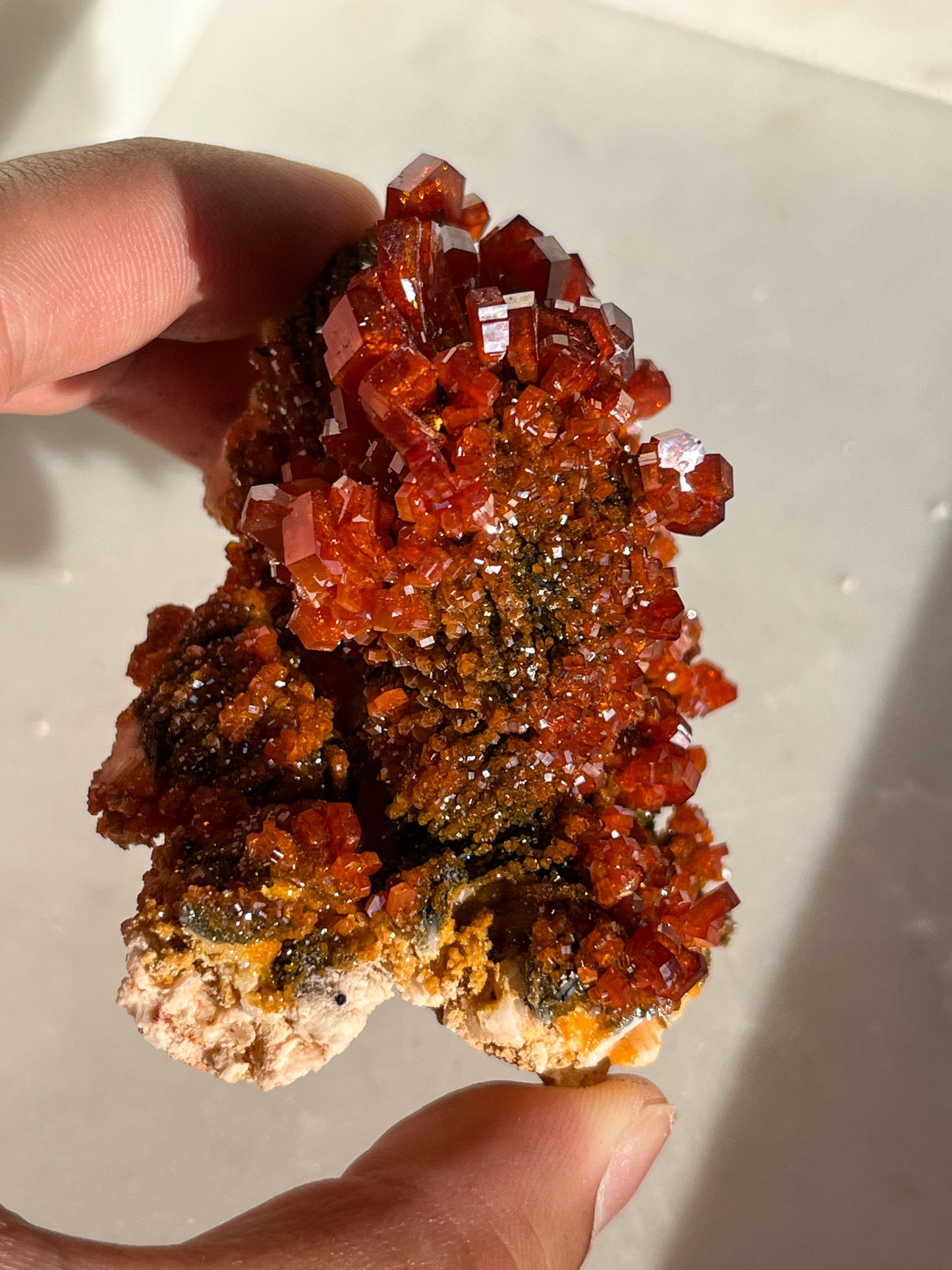 A Grade Vanadinite on Barite Specimen #D