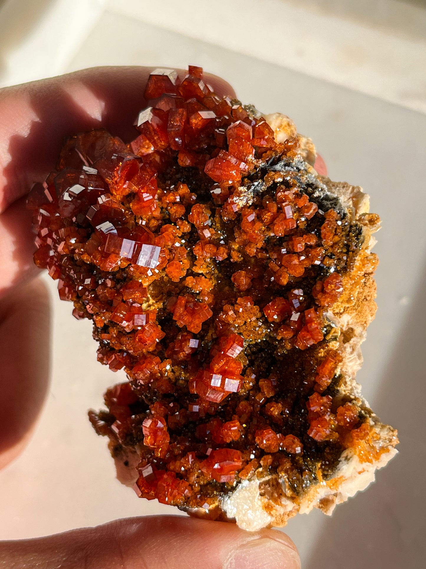 A Grade Vanadinite on Barite Specimen #D